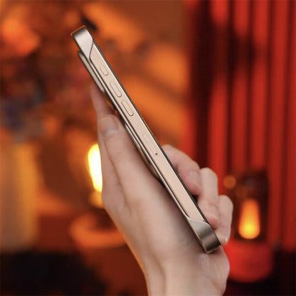 Armor King Bezel-less Aramid Fiber MagSafe Pivot Ring Stand PC Back Case Cover