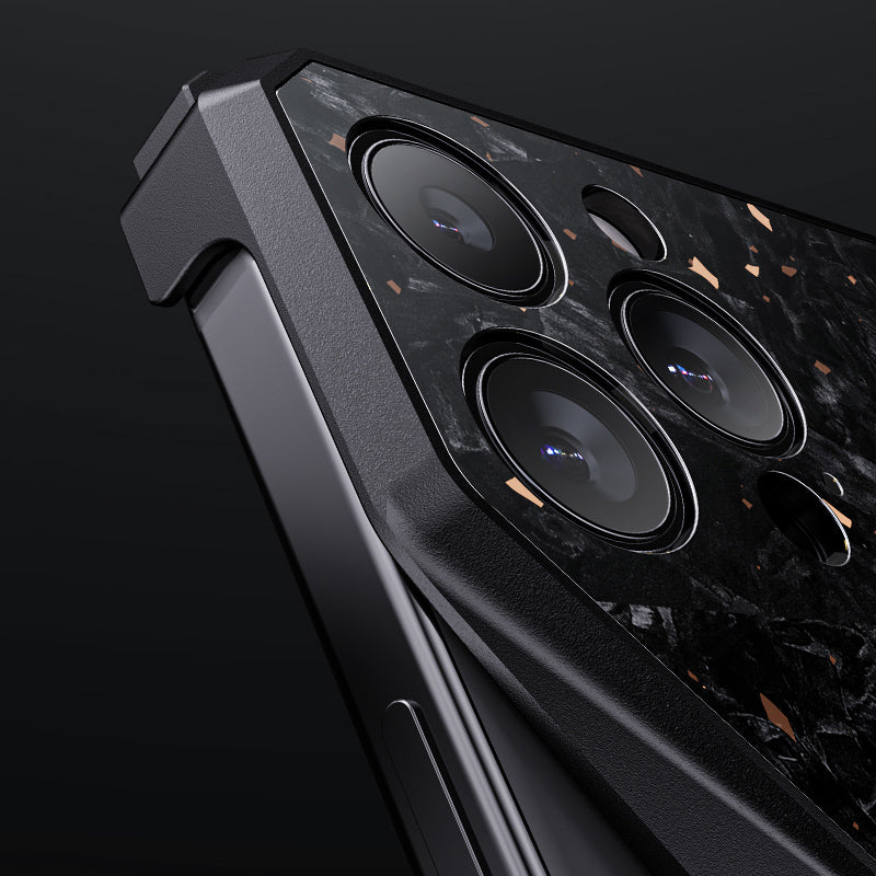 Armor King Forged Carbon Fiber Aluminum Alloy Bezel-less Metal Case Cover