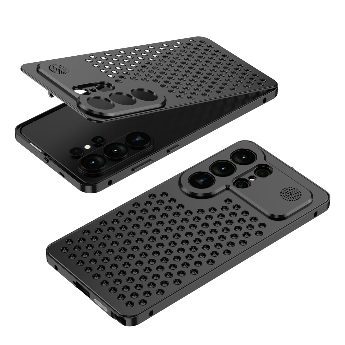 Kylin Armor Elastic Buckle Heat Dissipation Aromatherapy Metal Case Cover