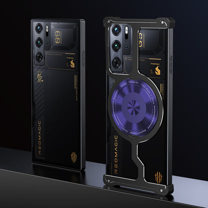 iy Bicolor Armor MagSafe Aluminum Alloy Kickstand Shockproof Metal Case Cover