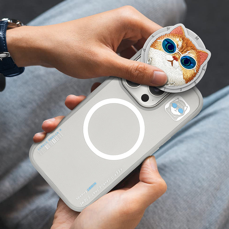 Nimmy Cool Glasses MagSafe Case Cover with Embroidery Magnetic Bracket