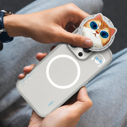 Nimmy Cool Glasses MagSafe Case Cover with Embroidery Magnetic Bracket