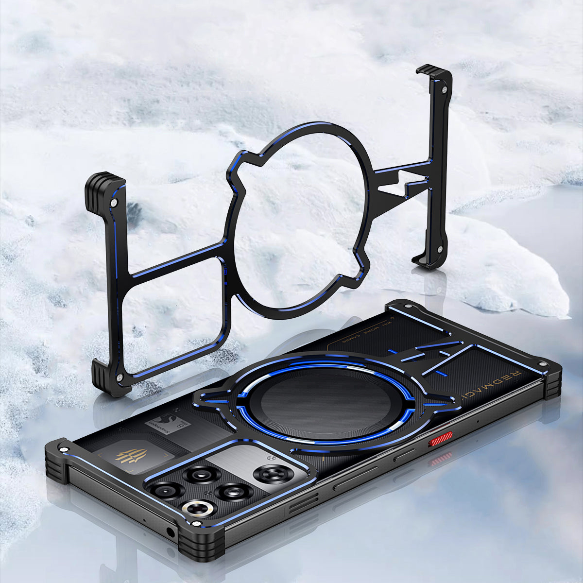 iy Bicolor Thor MagSafe Air Cushion Shockproof Kickstand Metal Case Cover