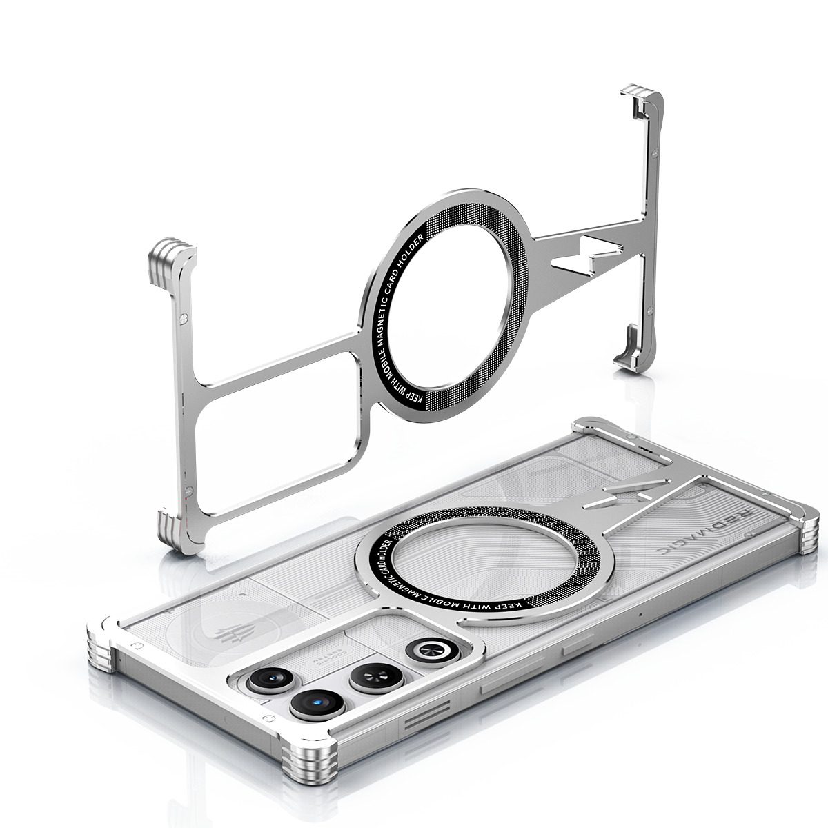 iy Bicolor Thor MagSafe Air Cushion Shockproof Kickstand Metal Case Cover