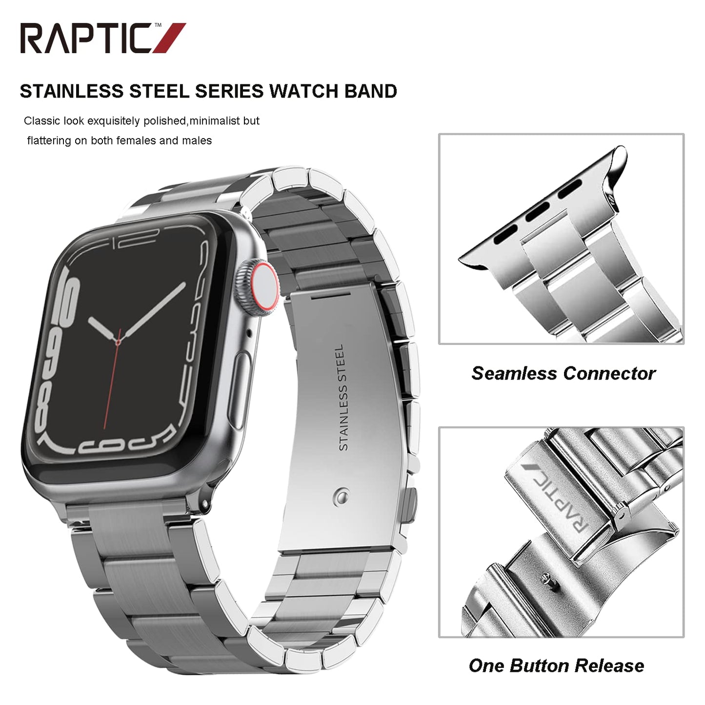 X-Doria Raptic Citizen Band Magnetic Closure Stainless Steel Apple Watch Replaceable Band