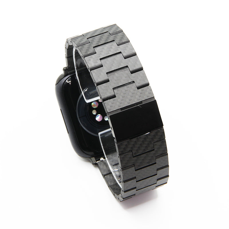 Oatsbasf Luxury Pure Carbon Fiber Adjustable Apple Watch Band Replacement Strap