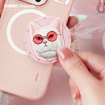 Nimmy Cool Glasses MagSafe Case Cover with Embroidery Magnetic Bracket