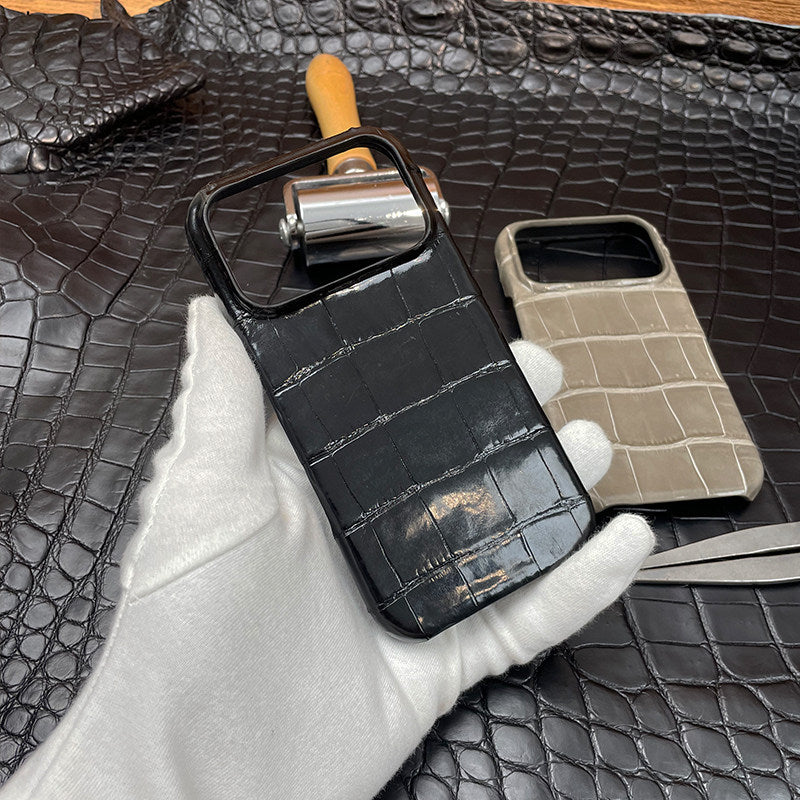 i-idea Handmade Luxury Crocodile Skin Genuine Leather Case Cover
