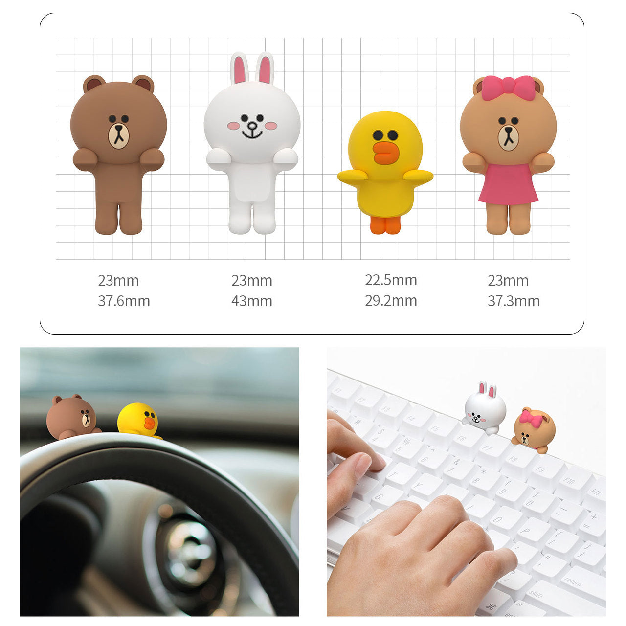 Line Friends Monitor Figure Classic Decorative Dolls