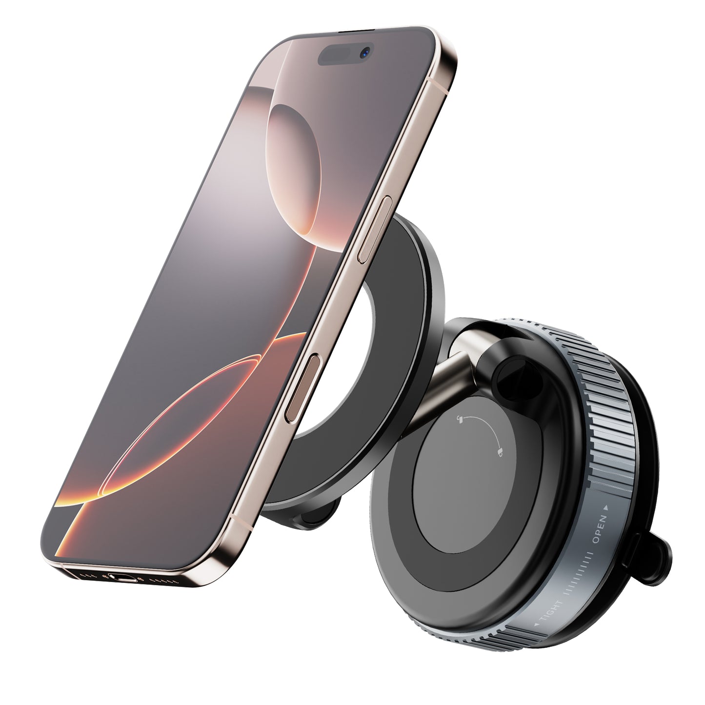 Armor King Vacuum Suction Magnetic Phone Mount Foldable Car Navigation Bracket