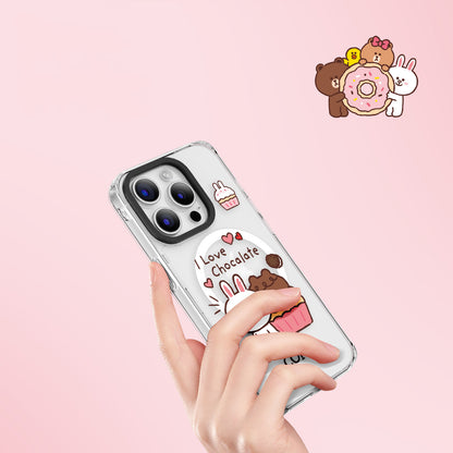 Line Friends Dessert MagSafe Shockproof Transparent Case Cover