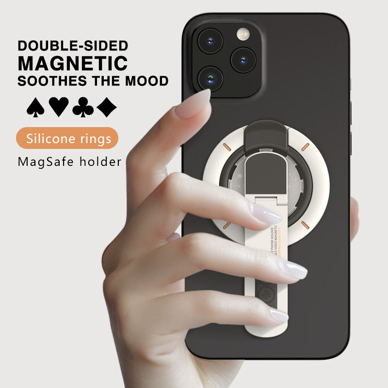 Armor King Double-sided Magnetic Ring Holder Decompression MagSafe Phone Bracket