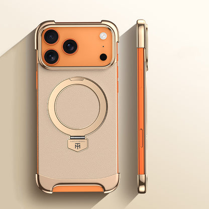 Armor King Artistic MagSafe Borderless Pivot Ring Stand Case Cover