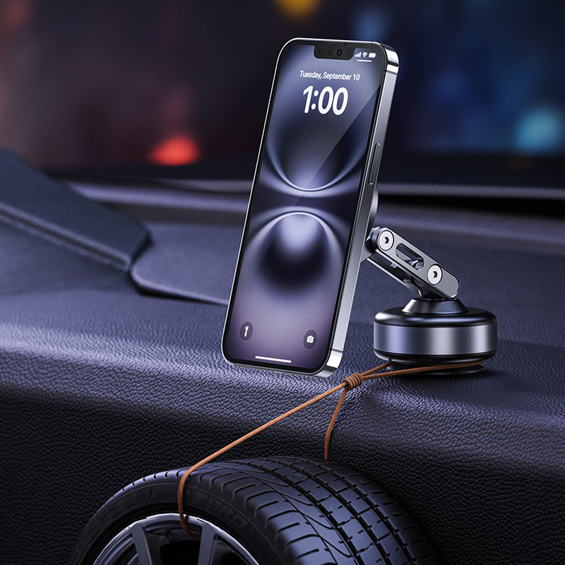 Armor King Electric Vacuum Suction Magnetic Phone Mount 3-Axis Foldable Car Navigation Bracket