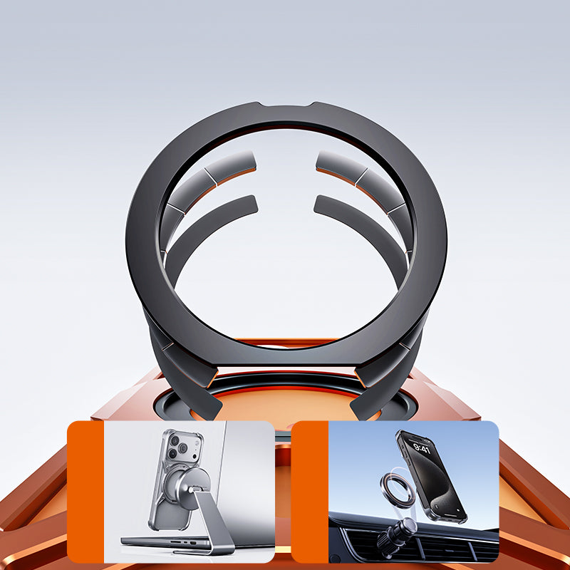 Armor King Hegemony MagSafe Pivot Ring Stand Aluminum Alloy Metal Case Cover