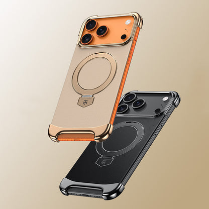 Armor King Artistic MagSafe Borderless Pivot Ring Stand Case Cover