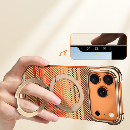 Armor King Artistic MagSafe Borderless Pivot Ring Stand Case Cover