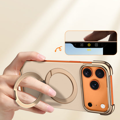 Armor King Artistic MagSafe Borderless Pivot Ring Stand Case Cover