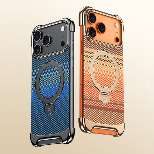 Armor King Artistic MagSafe Borderless Pivot Ring Stand Case Cover