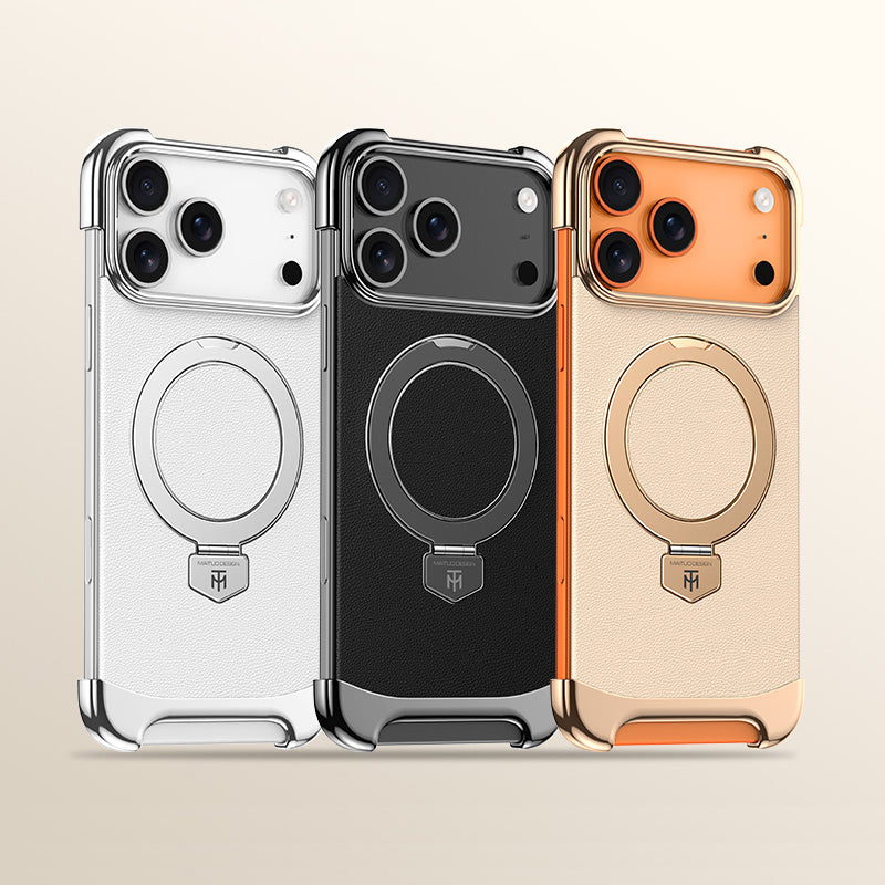 Armor King Artistic MagSafe Borderless Pivot Ring Stand Case Cover