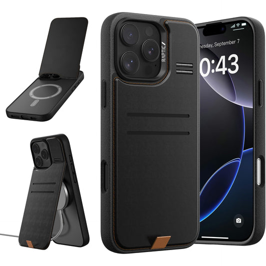 X-Doria Raptic Slim Wallet MagSafe Kickstand Case with Card Slots