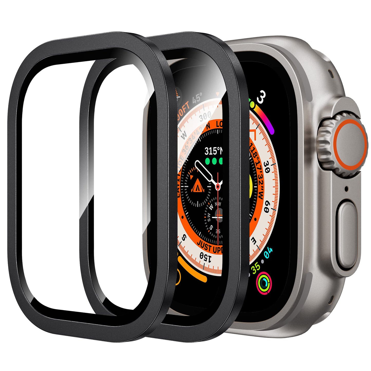 ANANK Titanium Alloy Aluminum Frame + Tempered Glass Apple Watch Guard