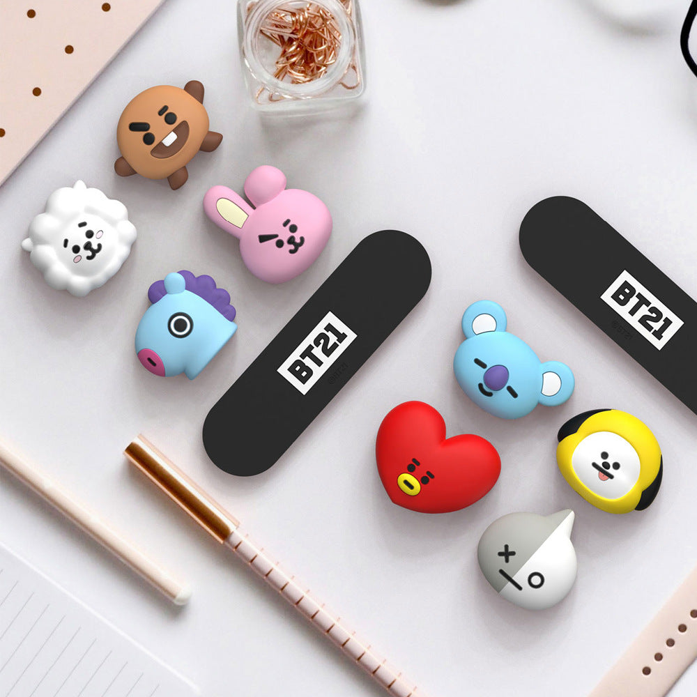 BT21 Face Magnetic Cable Holder