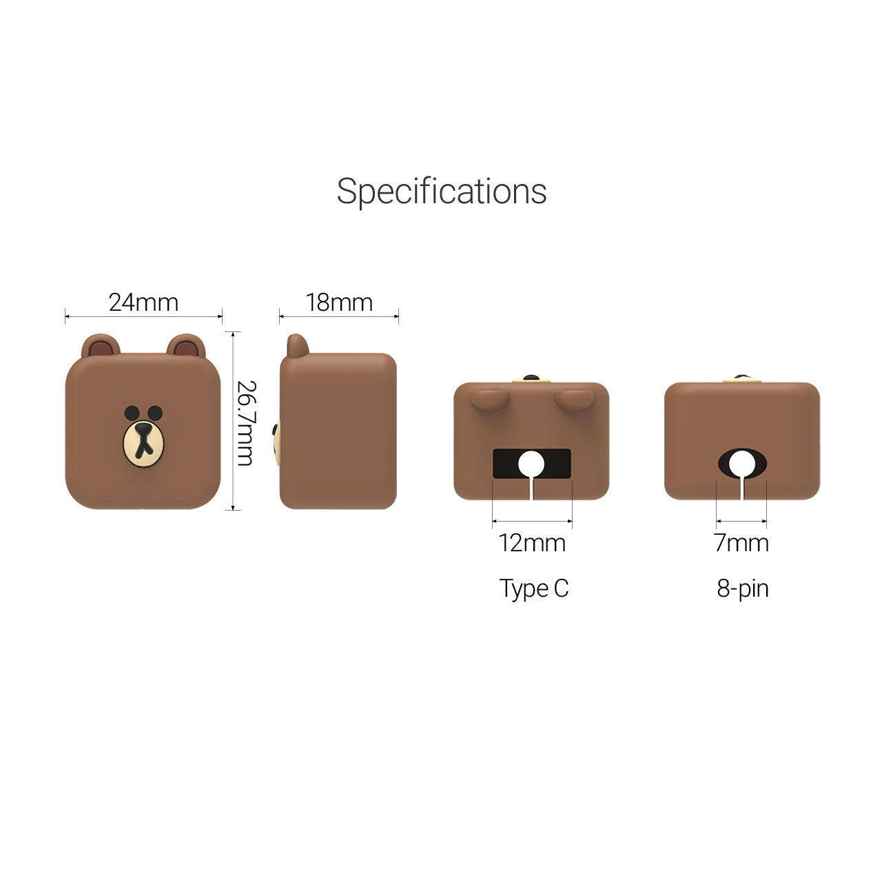 Line Friends Cube Cable Accessory