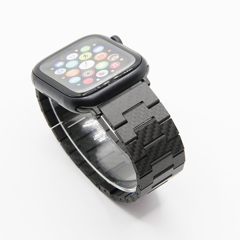 Oatsbasf Luxury Pure Carbon Fiber Adjustable Apple Watch Band Replacement Strap