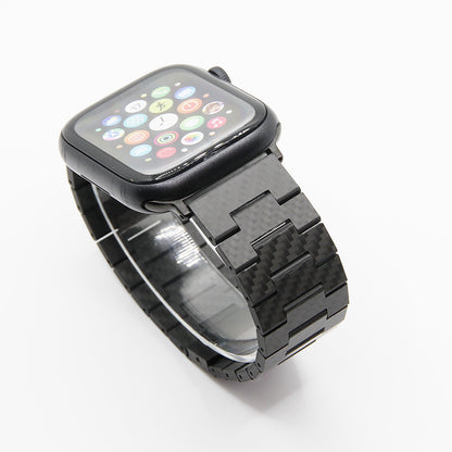 Oatsbasf Luxury Pure Carbon Fiber Adjustable Apple Watch Band Replacement Strap