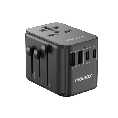 MOMAX 1-World PD 35W 5-Port + AC Charger Universal Travel Adapter