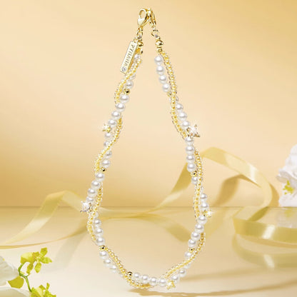 PYNANA Jewelry Aesthetics & Handcraft Hand Chain Phone Charm Beads Strap Pearl Lanyard