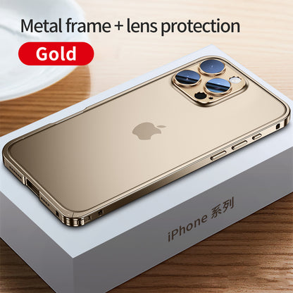 Armor King Lobster Clasp Metal Bumper Case Cover with Lens Protector