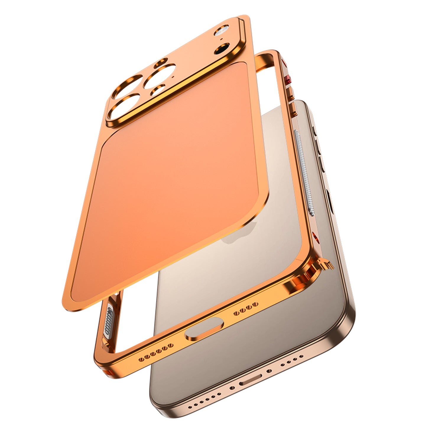 Armor King Supercar Lens Protector Heat Dissipation Metal Bumper Matte Backplate Case Cover
