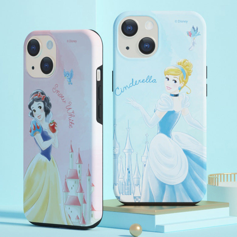 Disney Princess Watercolour Dual Layer TPU+PC Shockproof Guard Up Combo Case Cover