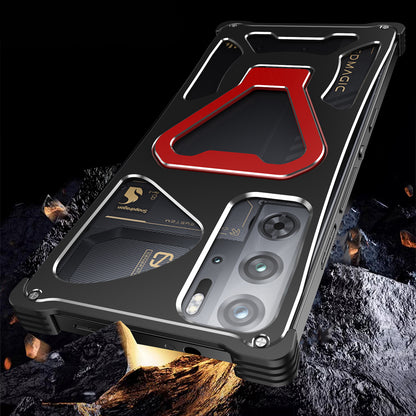 iy Bicolor Transformers Shockproof Aluminum Alloy Kickstand Metal Case Cover