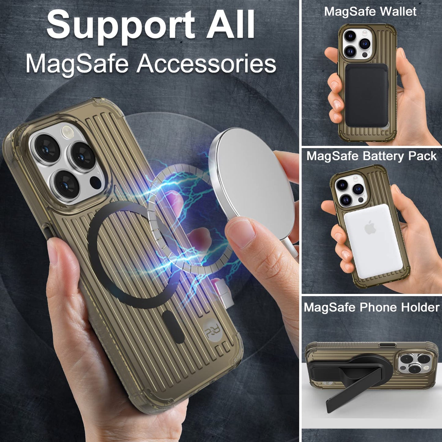 PQY Go Out Magnetic MagSafe Shockproof Case Cover