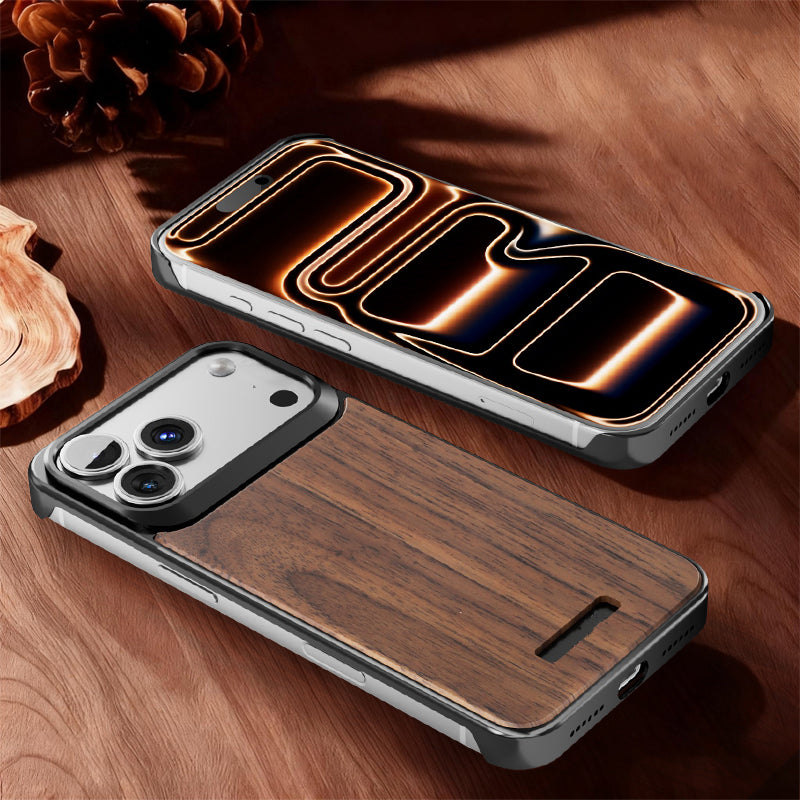 Armor King MagSafe Aluminum+Wood Heat Dissipation Aromatherapy Protective Cover Case