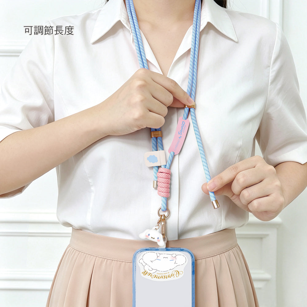 GARMMA Sanrio Characters Quipu Doll Charm Buckle Strap Crossbody Phone Lanyard