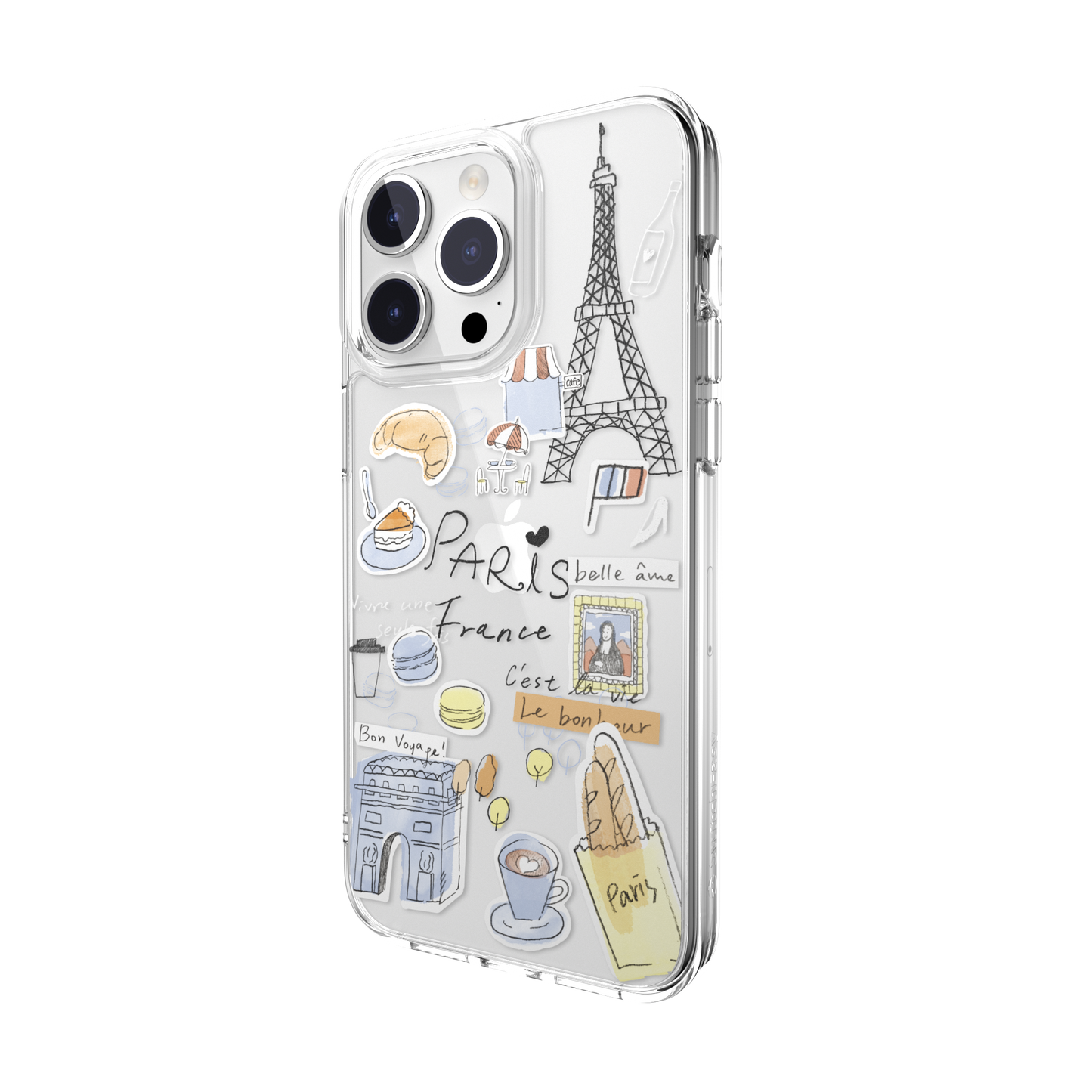 SwitchEasy City Hand-drawn Print AirBarrier Shockproof Clear Case Cover