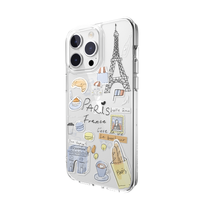 SwitchEasy City Hand-drawn Print AirBarrier Shockproof Clear Case Cover