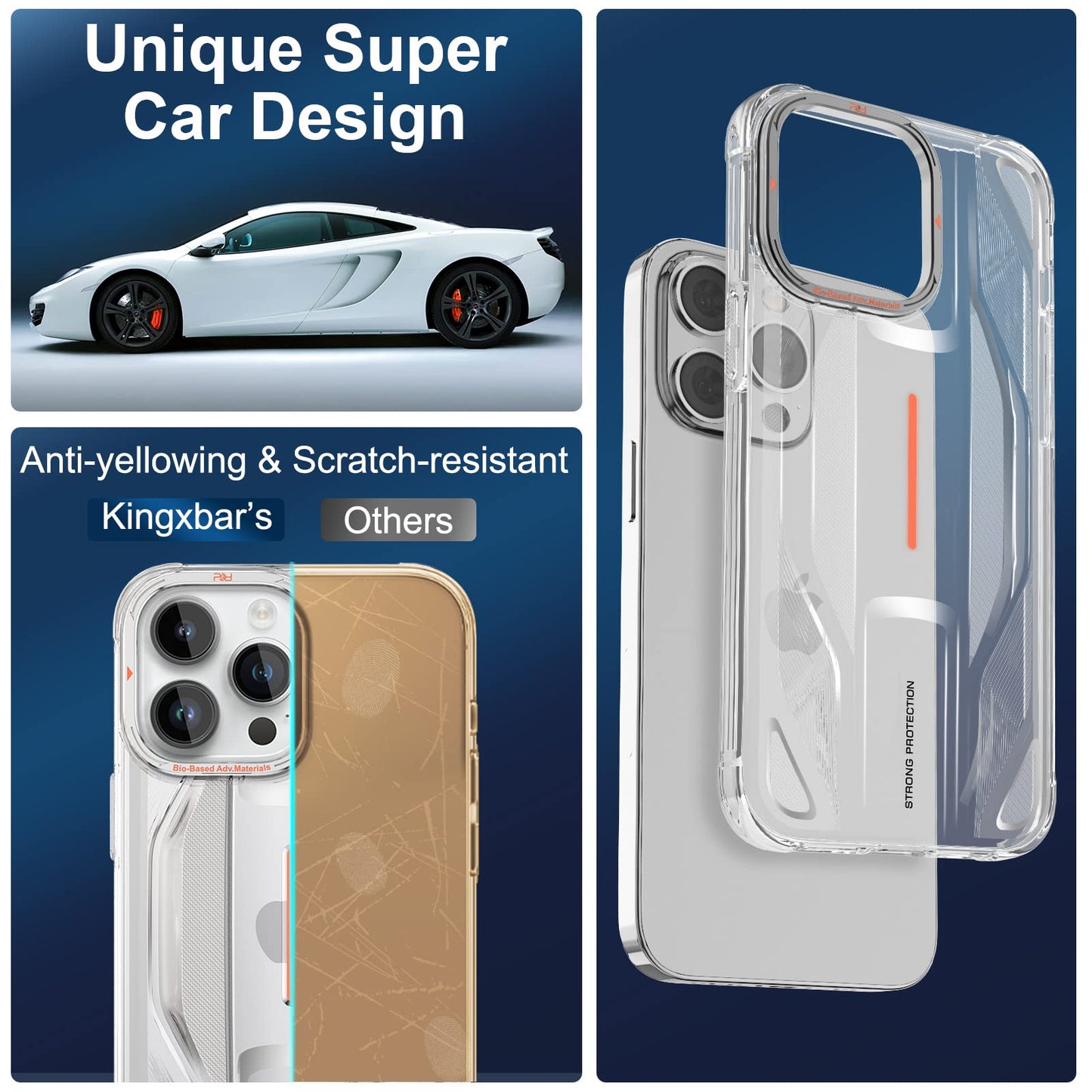 PQY Supercar Military Grade Shockproof Luminous Case Cover