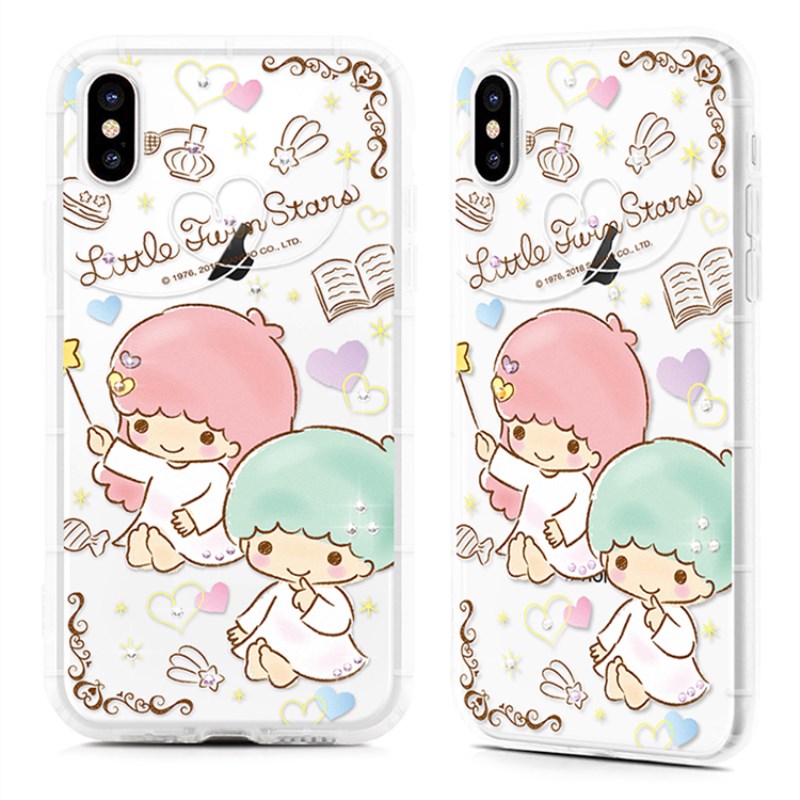 GARMMA Hello Kitty & My Melody & Little Twin Stars Swarovski Crystal Shockproof Soft Back Case Cover