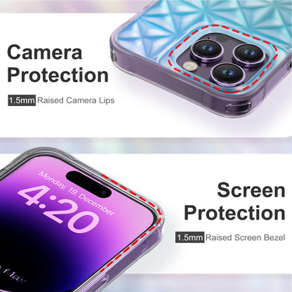 KINGXBAR Lattice 3D Shockproof Back Cover Case