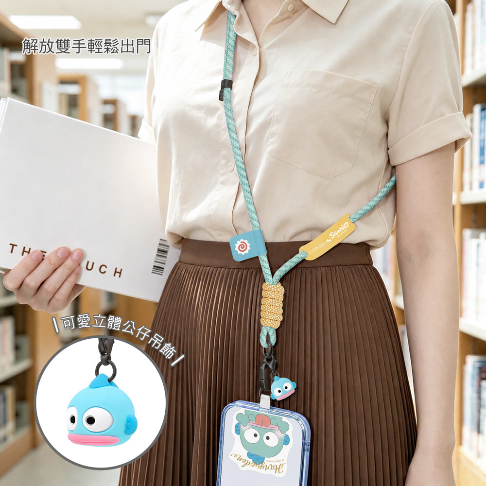 GARMMA Sanrio Characters Quipu Doll Charm Buckle Strap Crossbody Phone Lanyard