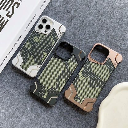 Armor King Bezel-less Armature MagSafe Camouflage Aramid Fiber Metal Case Cover