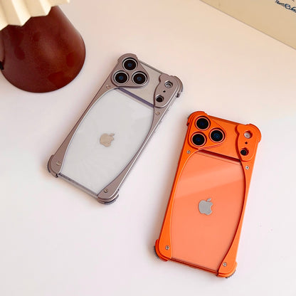 Armor King Stoat Bezel-less MagSafe Transparent PC Back Shockproof Metal Case Cover