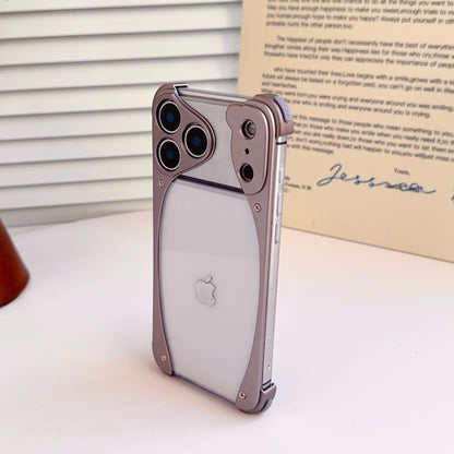 Armor King Stoat Bezel-less MagSafe Transparent PC Back Shockproof Metal Case Cover