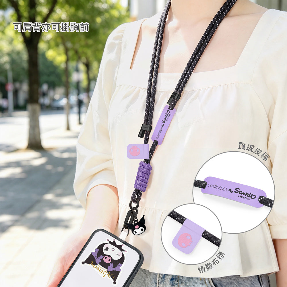 GARMMA Sanrio Characters Quipu Doll Charm Buckle Strap Crossbody Phone Lanyard