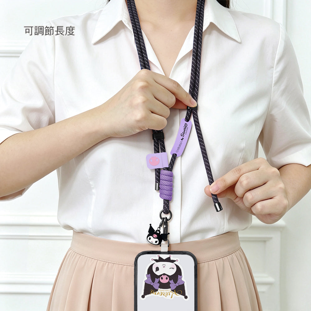 GARMMA Sanrio Characters Quipu Doll Charm Buckle Strap Crossbody Phone Lanyard